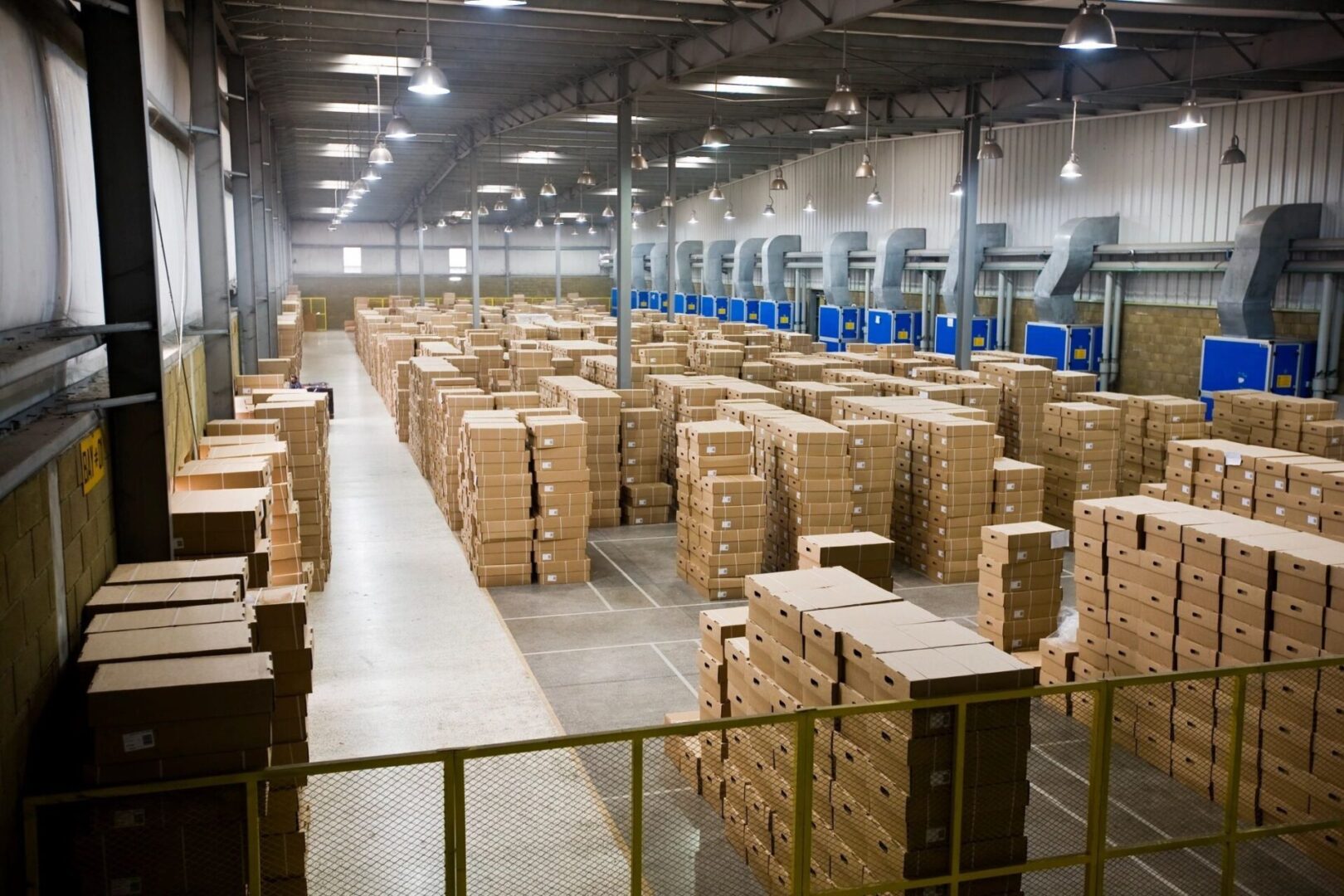 A warehouse filled with boxes of items.